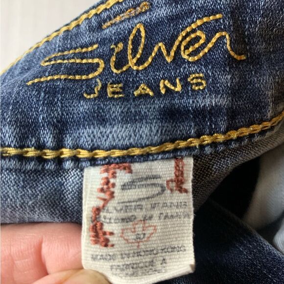 Silver Medium Wash Boot Cut Comfort Stretch Blend Jeans Women's size 30 - Picture 12 of 14